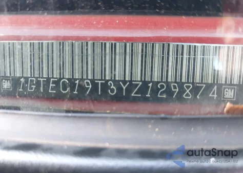 2000 GMC Sierra 1500 Sle from USA, damaged, VIN 1GTEC19T3YZ129874
